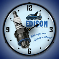 Edison Spark Plugs 14" LED Wall Clock