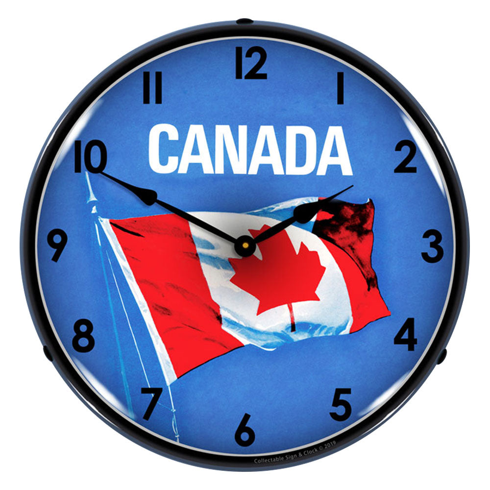 Canadian Flag 14" LED Wall Clock