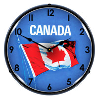 Canadian Flag 14" LED Wall Clock