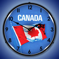 Canadian Flag 14" LED Wall Clock