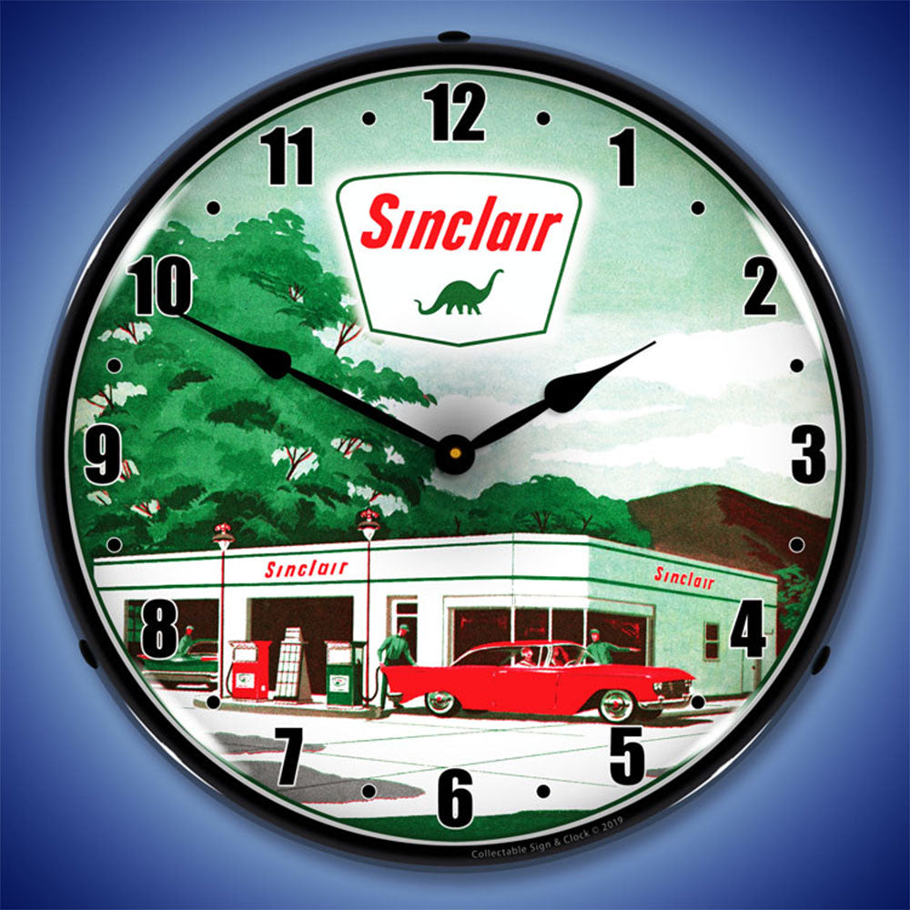 Sinclair Gas Station 2 14" LED Wall Clock