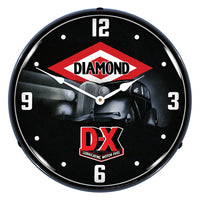 DX Diamond Lubricating Motor Fuel 14" LED Wall Clock