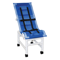MJM 19.75" Extra-Large Reclining Bath and Shower Chair with Base and Casters, 225 lb. Capacity