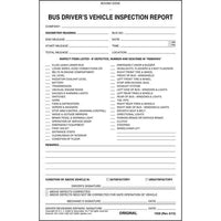 JJ Keller Bus Driver's Vehicle Inspection Report, 2-Ply, Carbonless - Stock