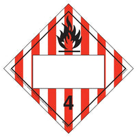 JJ Keller Division 4.1 Flammable Solid Placard - Blank (Pack of 25)