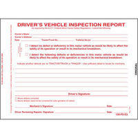 JJ Keller Simplified Driver's Vehicle Inspection Report, 3-Ply, with Carbon, Snap-Out Format - Stock (Pack of 250)