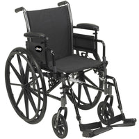 Drive Medical Cruiser III Wheelchair with Flip Back Detachable Desk Arm and Swing-Away Footrest
