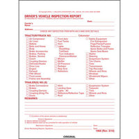 JJ Keller Detailed Driver's Vehicle Inspection Report, with Carbon, Red Ink, Snap-Out Format - Stock (Pack of 250)