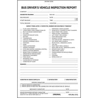 JJ Keller Bus Driver's Vehicle Inspection Report, 3-Ply, Carbonless - Stock