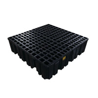 Justrite 4 Drum Plastic Pallet Without Drain - Black