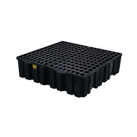 Justrite 4 Drum Plastic Pallet Without Drain - Black