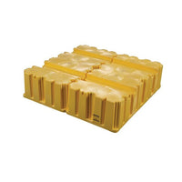 Justrite 4 Drum Plastic Pallet, Without Drain - Yellow