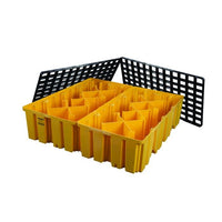 Justrite 4 Drum Plastic Pallet, Without Drain - Yellow