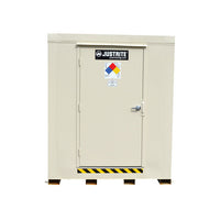 Justrite 2-Hour Fire-Rated Outdoor Safety Locker, 6-Drum, Explosion Relief Panels