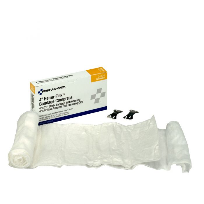 First Aid Only 4" Hema-Flex Bandage Compress | Heavy Bleeding Control, 1 Per Box