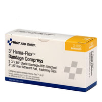 First Aid Only 3" Hema-Flex Bandage Compress, 2 Per Box(Pack of 100)