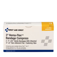 First Aid Only 3" Hema-Flex Bandage Compress, 2 Per Box(Pack of 100)