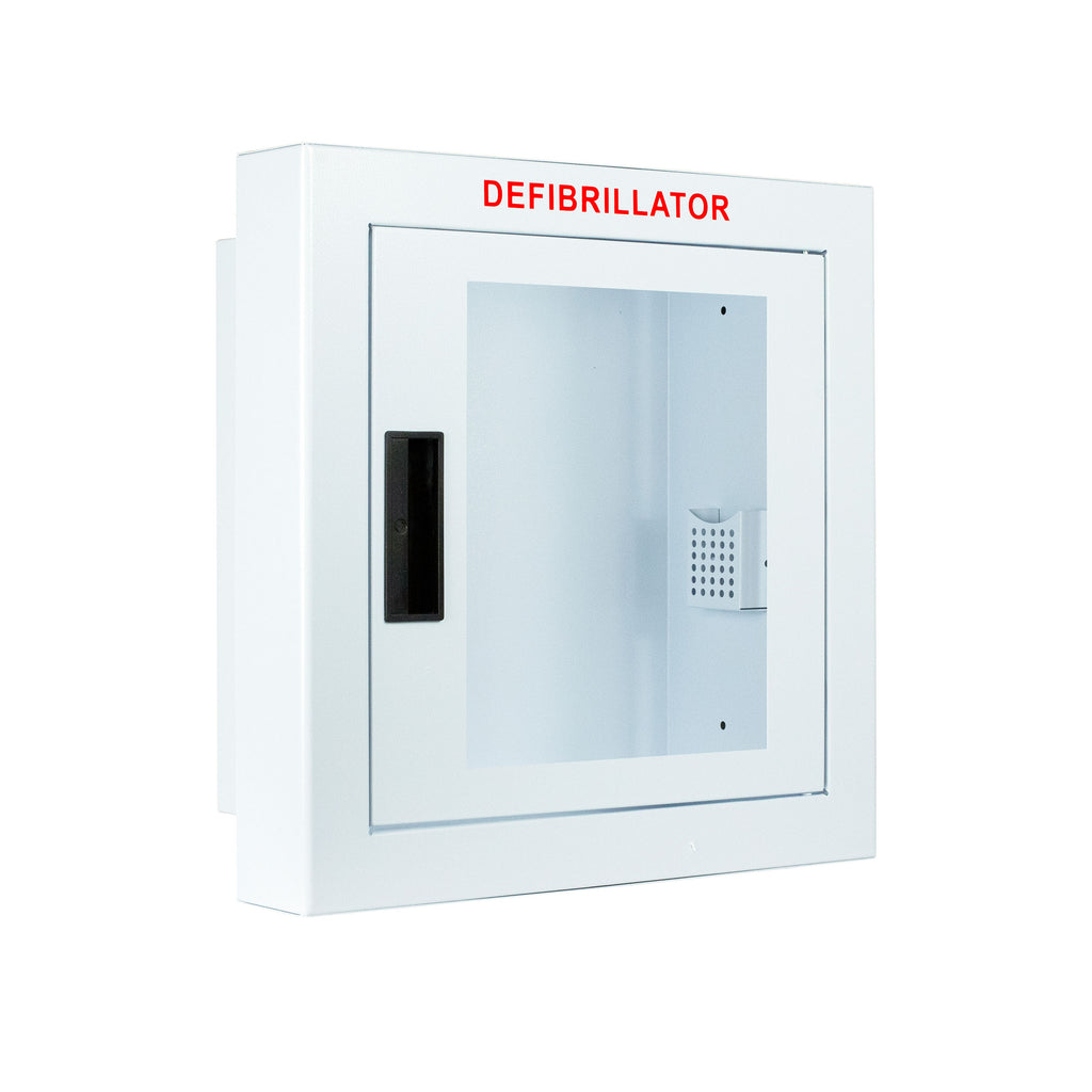 Cubix Safety SR-LN Semi-Recessed Large AED Cabinet | Non-Alarmed Steel Wall Mount