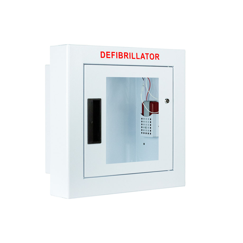 Cubix Safety Semi-Recessed Compact AED Cabinet | Space-Saving Alarmed Storage