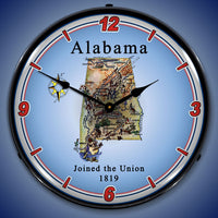 State of Alabama 14" LED Wall Clock