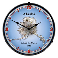 State of Alaska 14" LED Wall Clock