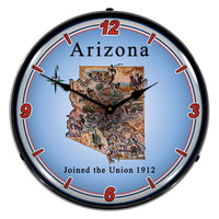 State of Arizona 14" LED Wall Clock