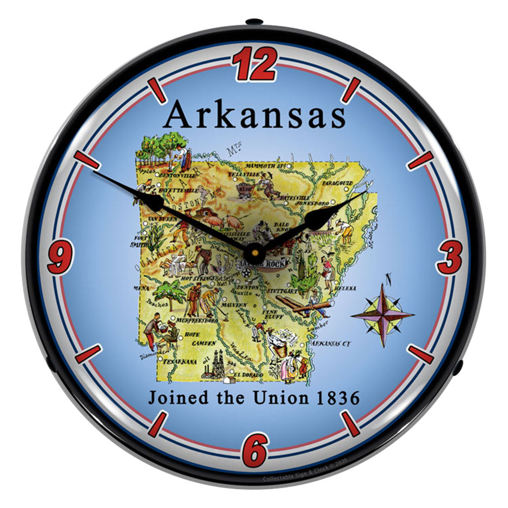 State of Arkansas 14" LED Wall Clock