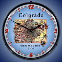 State of Colorado 14" LED Wall Clock