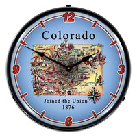 State of Colorado 14" LED Wall Clock