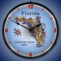 State of Florida 14" LED Wall Clock