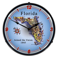 State of Florida 14" LED Wall Clock