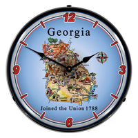 State of Georgia 14" LED Wall Clock