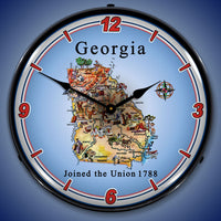 State of Georgia 14" LED Wall Clock