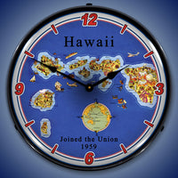 State of Hawaii 14" LED Wall Clock