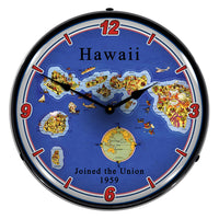 State of Hawaii 14" LED Wall Clock