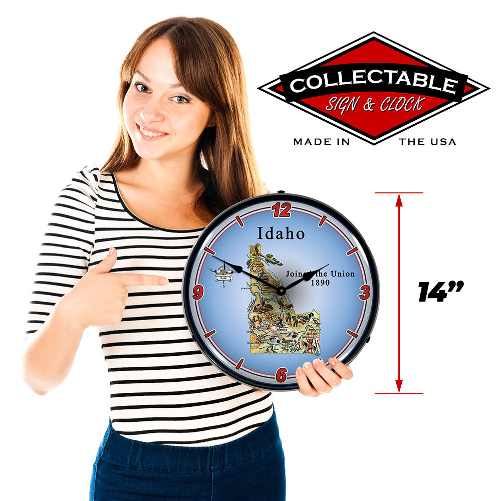 State of Idaho 14" LED Wall Clock