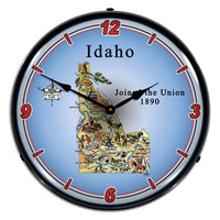 State of Idaho 14" LED Wall Clock