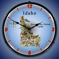 State of Idaho 14" LED Wall Clock