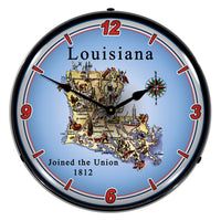 State of Louisiana 14" LED Wall Clock