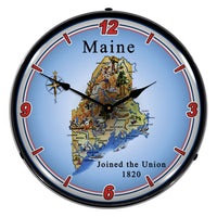 State of Maine 14" LED Wall Clock