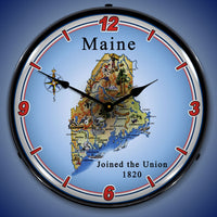 State of Maine 14" LED Wall Clock