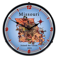 State of Missouri 14" LED Wall Clock