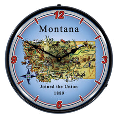 State of Montana 14" LED Wall Clock