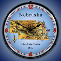 State of Nebraska 14" LED Wall Clock