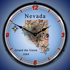 State of Nevada 14" LED Wall Clock