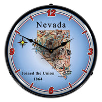 State of Nevada 14" LED Wall Clock