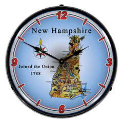 State of New Hampshire 14" LED Wall Clock