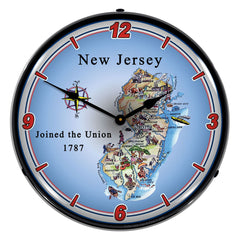 State of New Jersey 14" LED Wall Clock