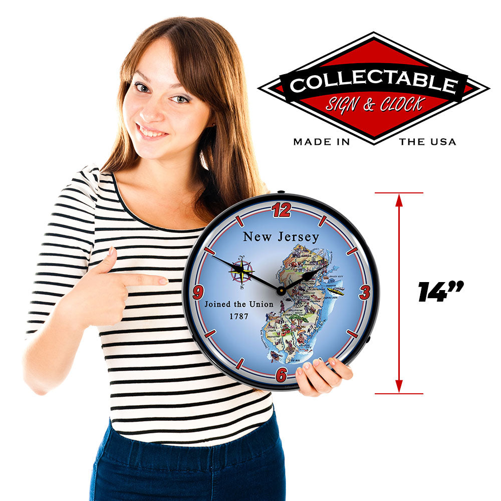 State of New Jersey 14" LED Wall Clock
