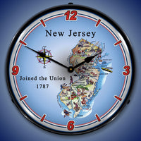 State of New Jersey 14" LED Wall Clock